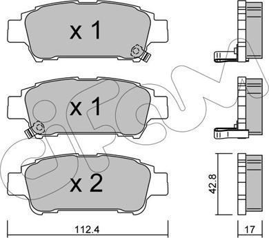 Cifam 822-428-0 - Тормозные колодки, дисковые, комплект autosila-amz.com