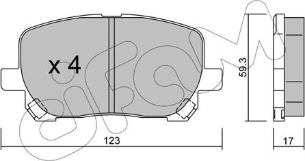 Cifam 822-427-0 - Тормозные колодки, дисковые, комплект autosila-amz.com