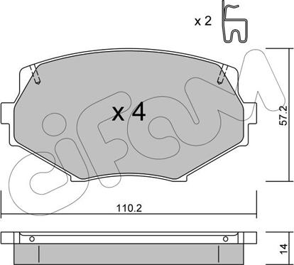 Cifam 822-472-0 - Тормозные колодки, дисковые, комплект autosila-amz.com