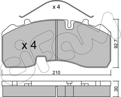 Cifam 822-595-0 - Тормозные колодки, дисковые, комплект autosila-amz.com