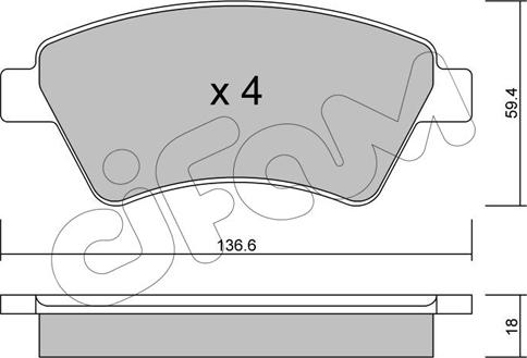 Cifam 822-544-0 - Тормозные колодки, дисковые, комплект autosila-amz.com