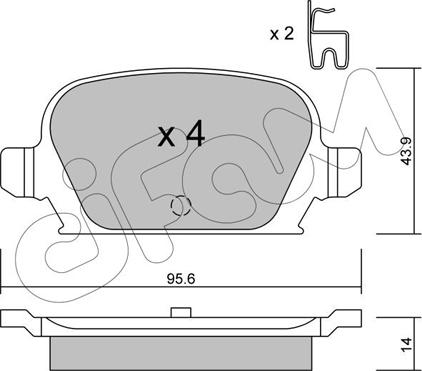 Cifam 822-541-0 - Тормозные колодки, дисковые, комплект autosila-amz.com