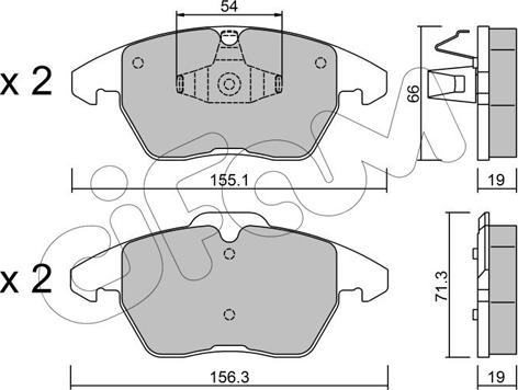 Cifam 822-548-1 - Тормозные колодки, дисковые, комплект autosila-amz.com