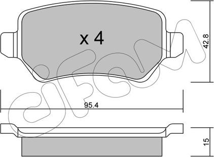 Cifam 822-542-1 - Тормозные колодки, дисковые, комплект autosila-amz.com