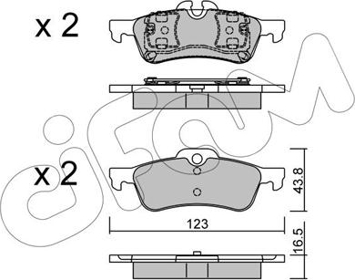 Cifam 822-556-0 - Тормозные колодки, дисковые, комплект autosila-amz.com