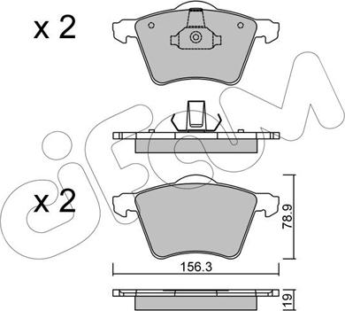 Cifam 822-550-2 - Тормозные колодки, дисковые, комплект autosila-amz.com