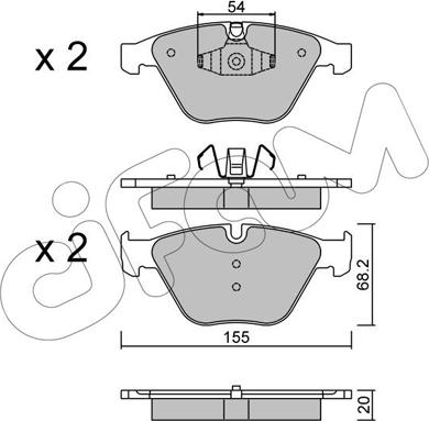 Cifam 822-558-6 - Тормозные колодки, дисковые, комплект autosila-amz.com