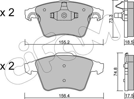 Cifam 822-552-4 - Тормозные колодки, дисковые, комплект autosila-amz.com