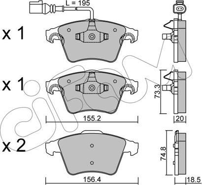 Cifam 822-552-0 - Тормозные колодки, дисковые, комплект autosila-amz.com