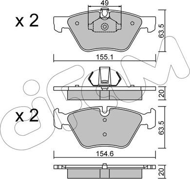 Cifam 822-557-0 - Тормозные колодки, дисковые, комплект autosila-amz.com