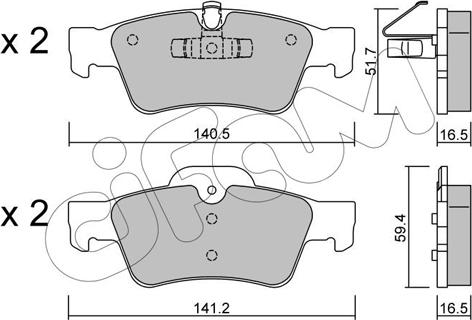 Cifam 822-568-1 - Тормозные колодки, дисковые, комплект autosila-amz.com