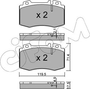 Cifam 822-563-5 - Тормозные колодки, дисковые, комплект autosila-amz.com