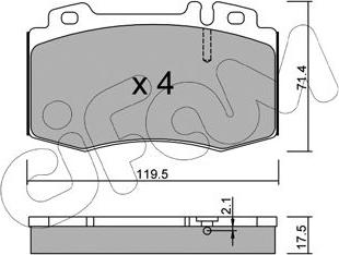 Cifam 822-563-0 - Тормозные колодки, дисковые, комплект autosila-amz.com