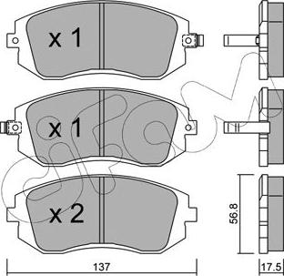 Cifam 822-500-0 - Тормозные колодки, дисковые, комплект autosila-amz.com