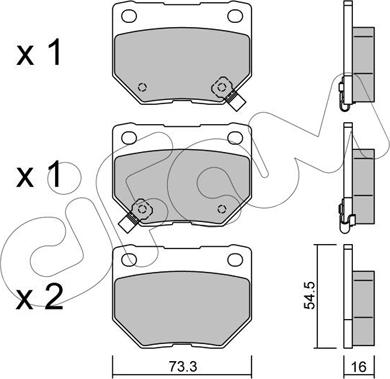 Cifam 822-501-0 - Тормозные колодки, дисковые, комплект autosila-amz.com