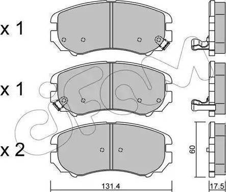 Mobis 581012EA30 - Тормозные колодки, дисковые, комплект autosila-amz.com