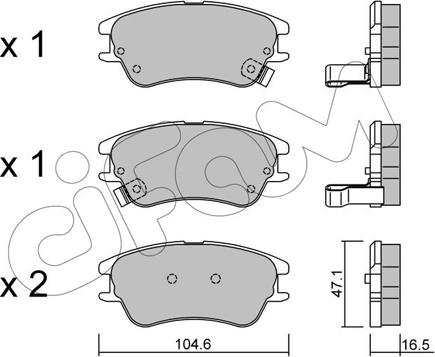 Cifam 822-502-0 - Тормозные колодки, дисковые, комплект autosila-amz.com