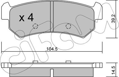 Cifam 822-511-0 - Тормозные колодки, дисковые, комплект autosila-amz.com