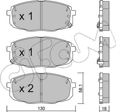 Cifam 822-513-1 - Тормозные колодки, дисковые, комплект autosila-amz.com