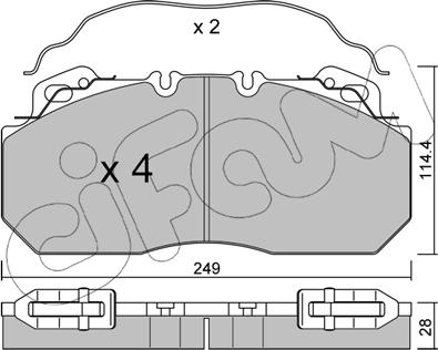 Cifam 822-589-0 - Тормозные колодки, дисковые, комплект autosila-amz.com