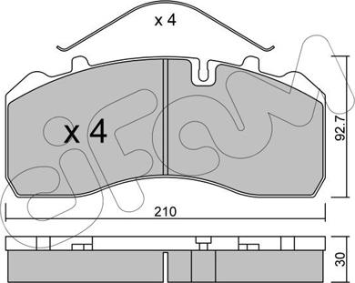 Cifam 822-584-0 - Тормозные колодки, дисковые, комплект autosila-amz.com