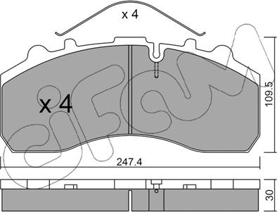 Cifam 822-585-0 - Тормозные колодки, дисковые, комплект autosila-amz.com