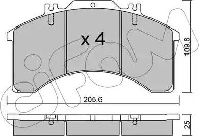 Cifam 822-580-0 - Тормозные колодки, дисковые, комплект autosila-amz.com