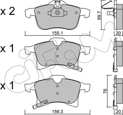 Cifam 822-539-0 - Тормозные колодки, дисковые, комплект autosila-amz.com