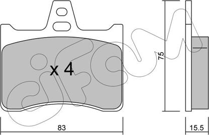 Cifam 822-531-0 - Тормозные колодки, дисковые, комплект autosila-amz.com