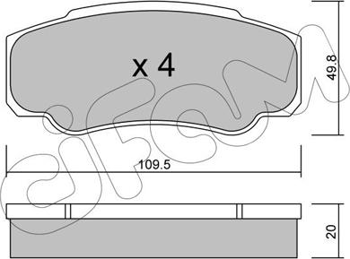 Cifam 822-532-0 - Тормозные колодки, дисковые, комплект autosila-amz.com