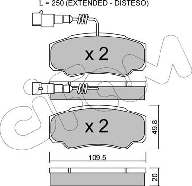 Cifam 822-532-1 - Тормозные колодки, дисковые, комплект autosila-amz.com