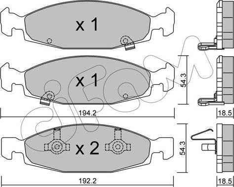 Cifam 822-525-0 - Тормозные колодки, дисковые, комплект autosila-amz.com