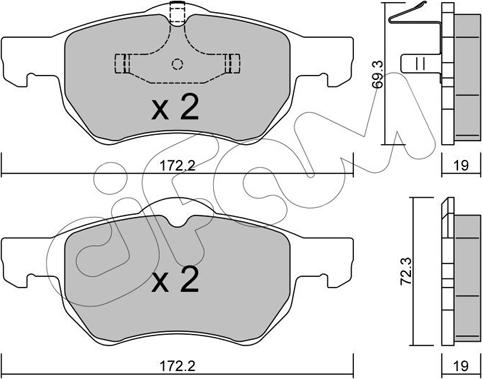 Cifam 822-523-0 - Тормозные колодки, дисковые, комплект autosila-amz.com