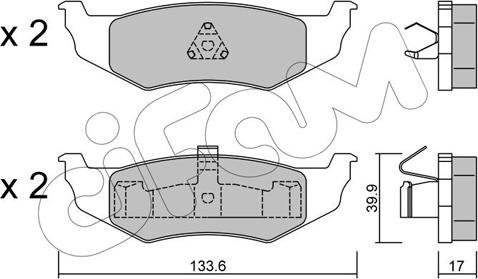 Cifam 822-522-0 - Тормозные колодки, дисковые, комплект autosila-amz.com