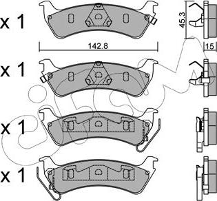 Cifam 822-527-0 - Тормозные колодки, дисковые, комплект autosila-amz.com