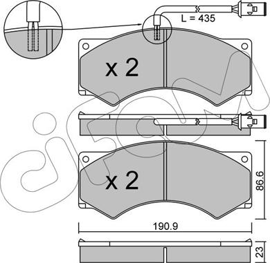 Cifam 822-579-1 - Тормозные колодки, дисковые, комплект autosila-amz.com