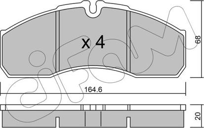 Cifam 822-578-3 - Тормозные колодки, дисковые, комплект autosila-amz.com