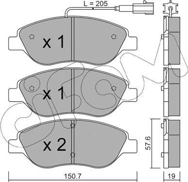 Cifam 822-577-0 - Тормозные колодки, дисковые, комплект autosila-amz.com