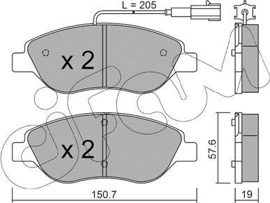 Cifam 822-577-1 - Тормозные колодки, дисковые, комплект autosila-amz.com