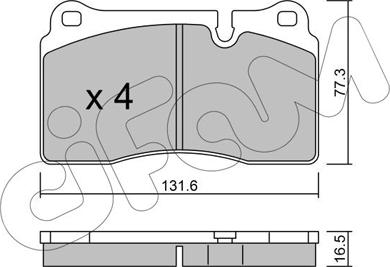 Cifam 822-695-0 - Тормозные колодки, дисковые, комплект autosila-amz.com