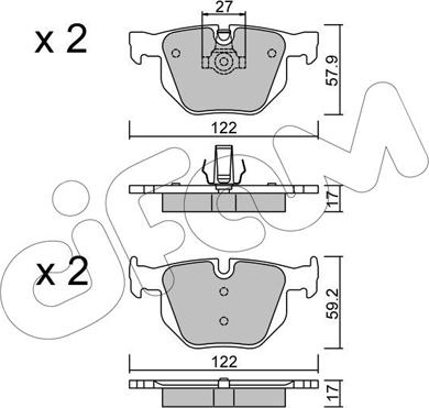 Cifam 822-644-0 - Тормозные колодки, дисковые, комплект autosila-amz.com