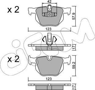 Cifam 822-643-0 - Тормозные колодки, дисковые, комплект autosila-amz.com