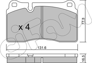 Cifam 822-659-0 - Тормозные колодки, дисковые, комплект autosila-amz.com