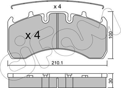 Cifam 822-650-0 - Тормозные колодки, дисковые, комплект autosila-amz.com