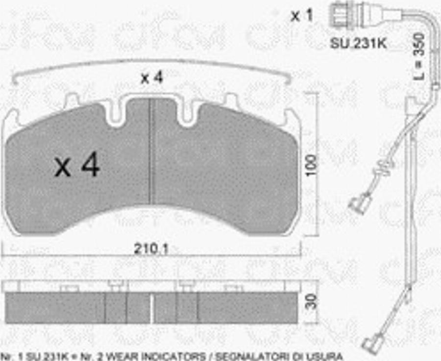 Cifam 822-650-1K - Тормозные колодки, дисковые, комплект autosila-amz.com