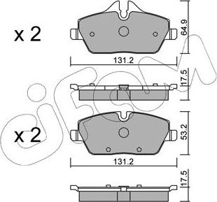 Cifam 822-664-0 - Тормозные колодки, дисковые, комплект autosila-amz.com