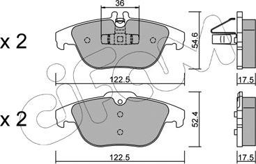 Cifam 822-666-0 - Тормозные колодки, дисковые, комплект autosila-amz.com