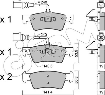 Cifam 822-661-0 - Тормозные колодки, дисковые, комплект autosila-amz.com