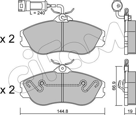 Cifam 822-663-1 - Тормозные колодки, дисковые, комплект autosila-amz.com