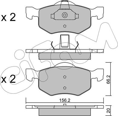 Cifam 822-609-0 - Тормозные колодки, дисковые, комплект autosila-amz.com